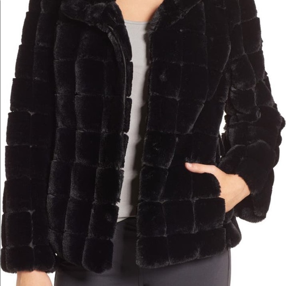 Kristen Blake Faux Fur Jacket Coat XS Black - Picture 12 of 12